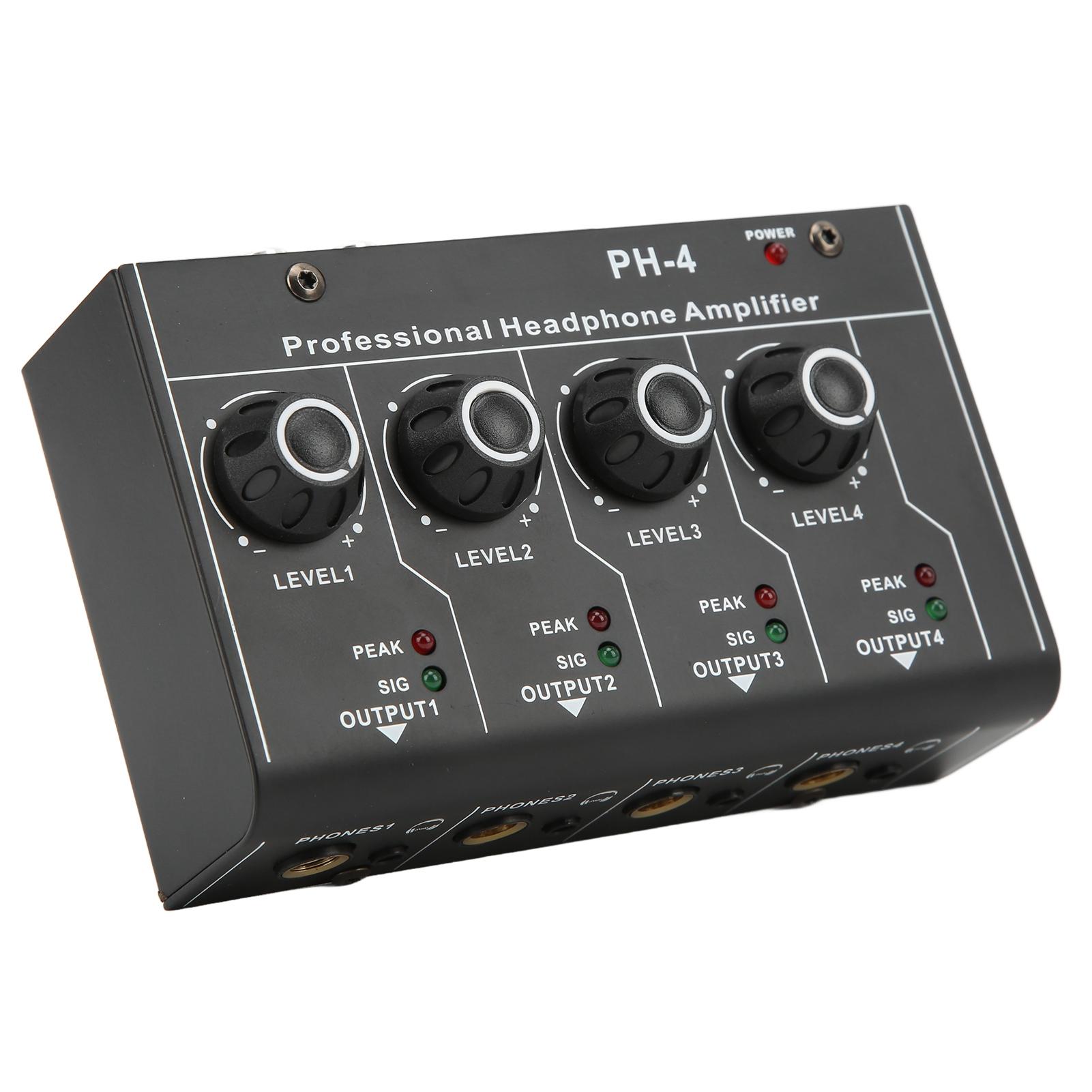 

Headphone Amplifier Splitter 4 Channel Stereo Output RCA Input Mini Switcher