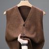 Single Breasted Pullover Autumn Sleeveless Vests Men Work Sweater Knitted Male Waistcoat Jumper Pullovers