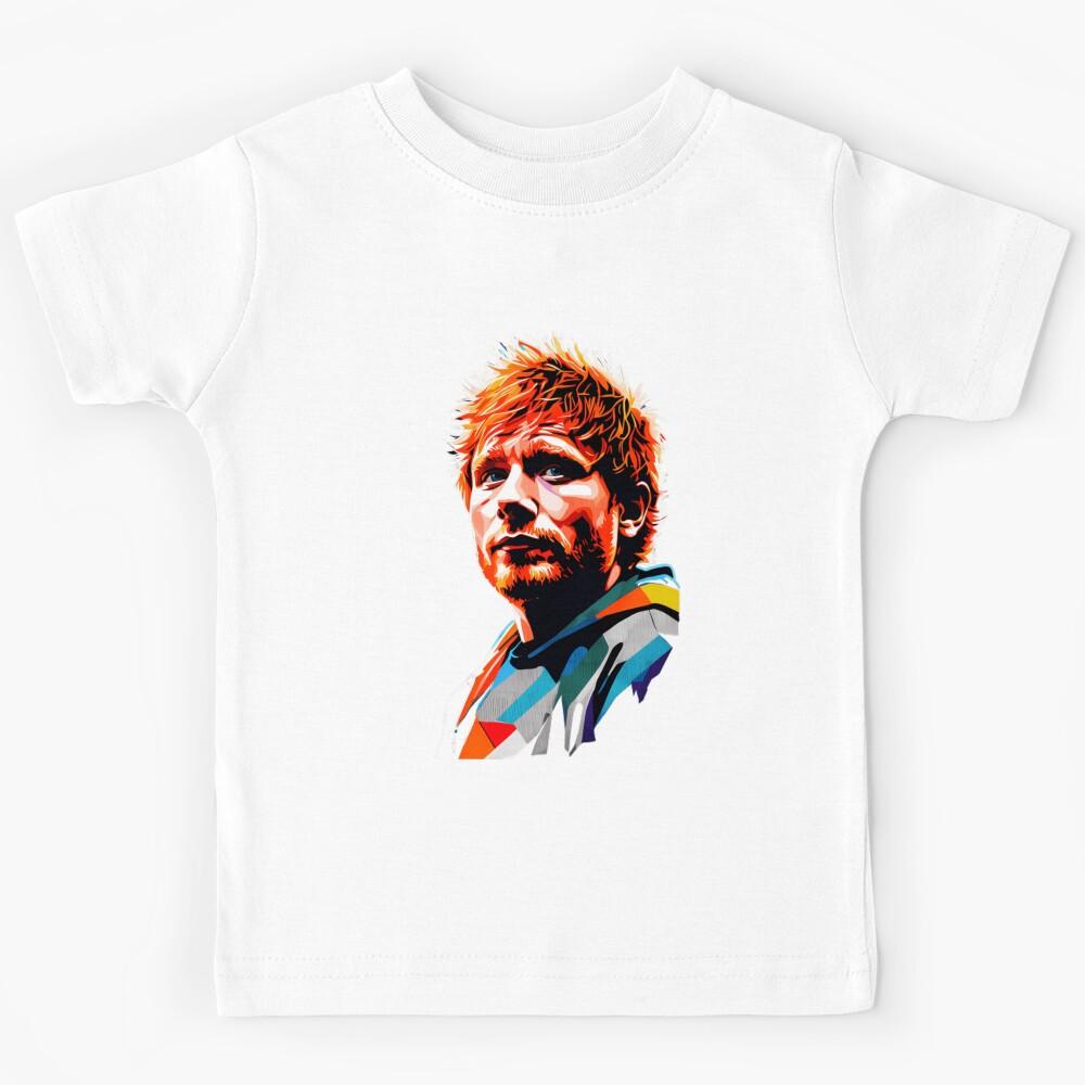 Bold Painted Ed Sheeran Portrait For Music Fans Gift For Concert Lovers Kids T-Shirt 100