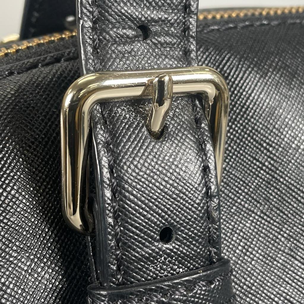 Kate Spade New York Safiano Handbag Leather Black Women Used