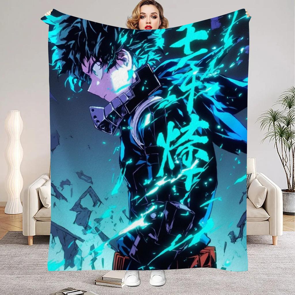 My Hero Academia Anime Figure Flannel Blankets Soft Warm Throw Blanket Kids Living Room Couch Sofa Bed Fluffy Bedspread