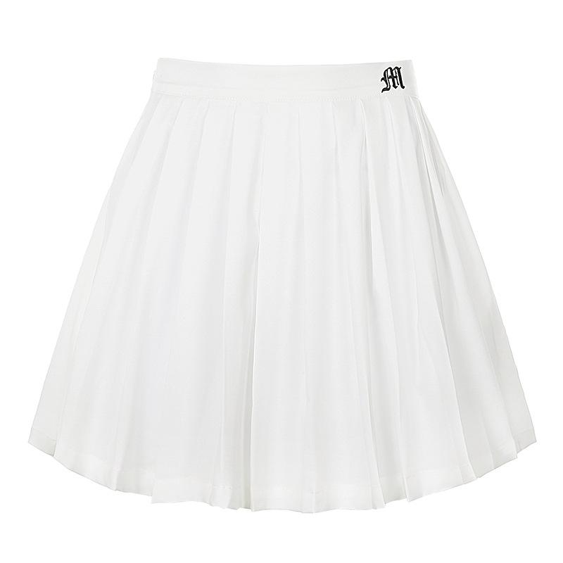 

Женская плиссированная юбка, короткие эластичные юбки, сексуальная летняя мини-теннисная юбка с вышивкой Mircro XS белый