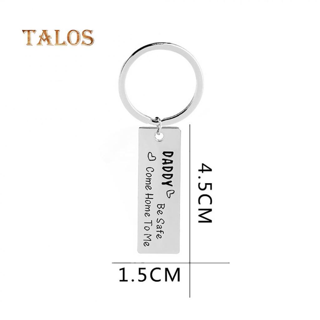 Trucker Dad Gift Drive Safe Keychain Carving Letter Tag Pendant Men Key Ring Suspension Trinket