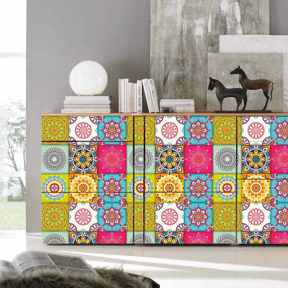 Meiji Creative Tile Sticker Self-Adhesive Wall Sticker Sticker Oil-Proof Waterproof Home Living Room Bedroom Kitchen Bathroom