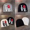 Letter Dog Paw Pattern Neutral Casual Warm Knitted Hat For Street Style Fashion