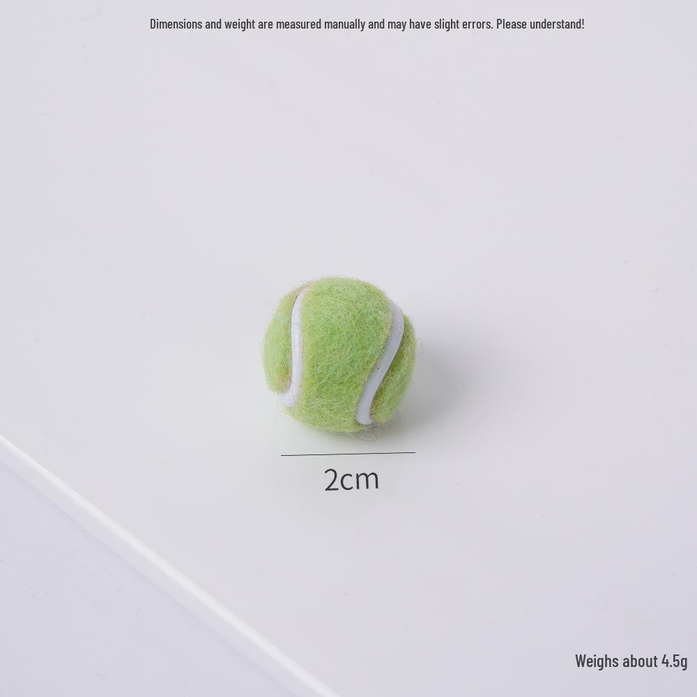 2cm Mini Tennis Ball Toy Keyring Backpack Pendant & Earrings Souvenir
