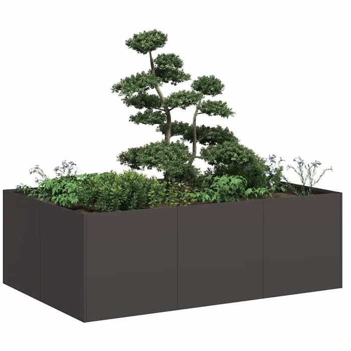 VidaXL Jardinière noir 120x80x40 cm acier 860745
