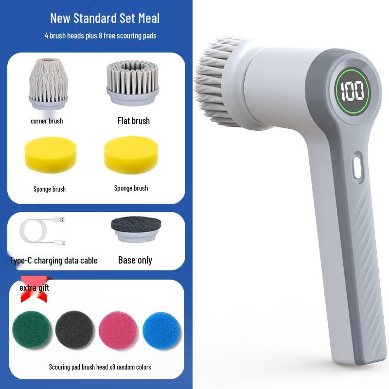 

RANAZOR Electric Rechargeable Multi-functional Cleaning Brush - Waterproof for Kitchen & Bathroom
