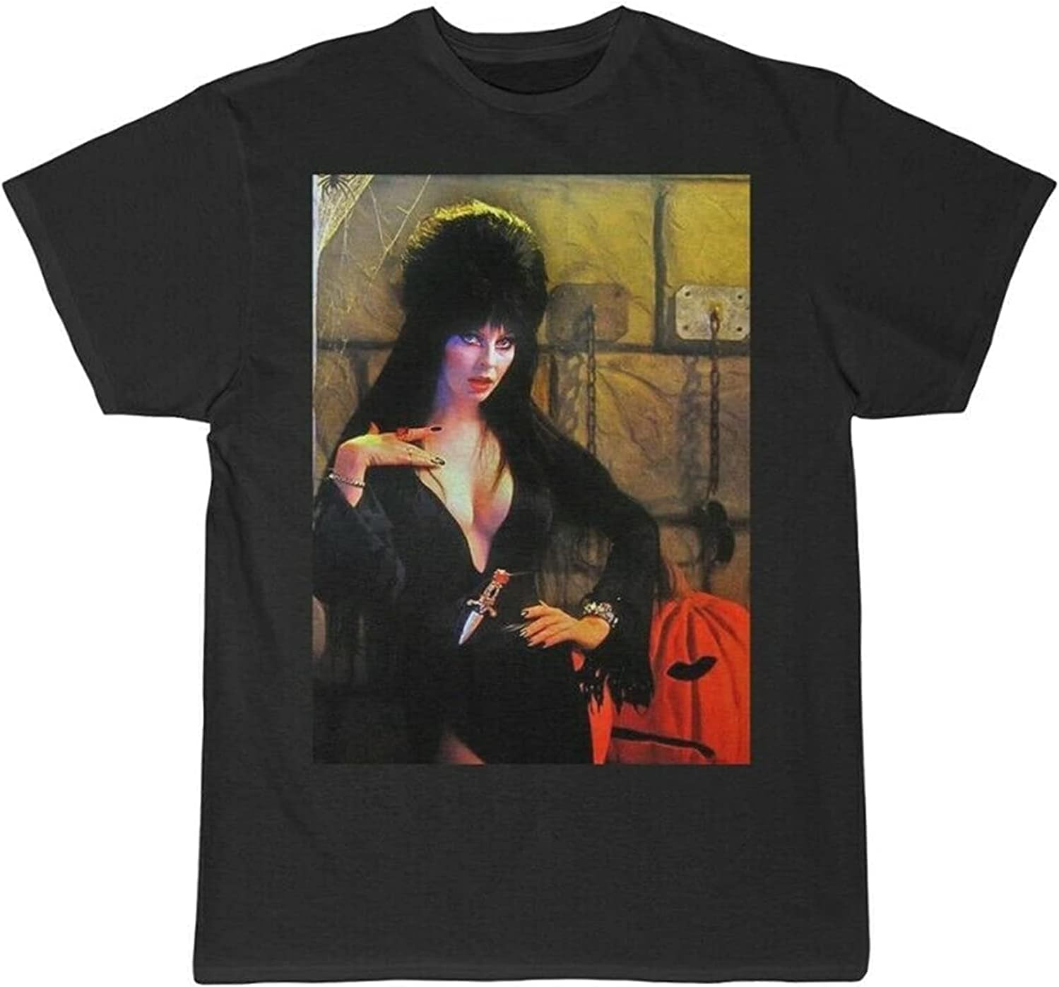 Elvira Mistress of The Macab Men s Short Sleeve T Shirt Black M чёрный