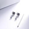 3 PCS ASTM-F136 G23 Titanium Steel Labret Lip Piercing Men Women Round CZ Crystal Ear Cartilage Helix Piercings 6/8/10MM