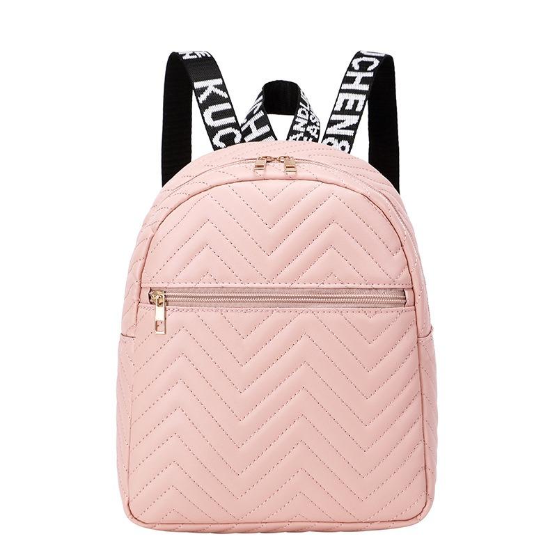 New trendy v-pattern backpack for women's spring and summer fresh, simple and fashionable small backpack