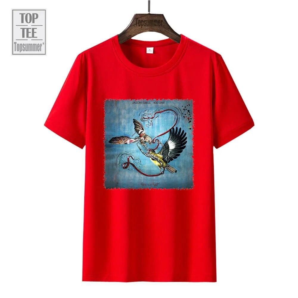 Camiseta do álbum Here We Rest Jason Isbell e a turnê de 400 unidades Camiseta da moda adolescente Harajuku Camiseta de algodão Roupas pretas