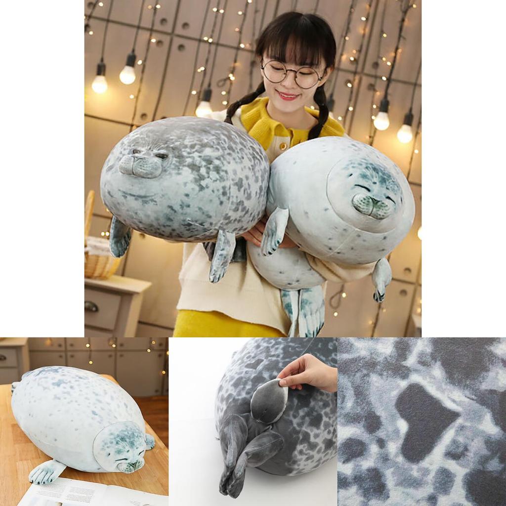 Large Chubby Blob Seal Plush Toy Animal Pillow Pet Soft And Cute Ocean Stuffed Doll Gift