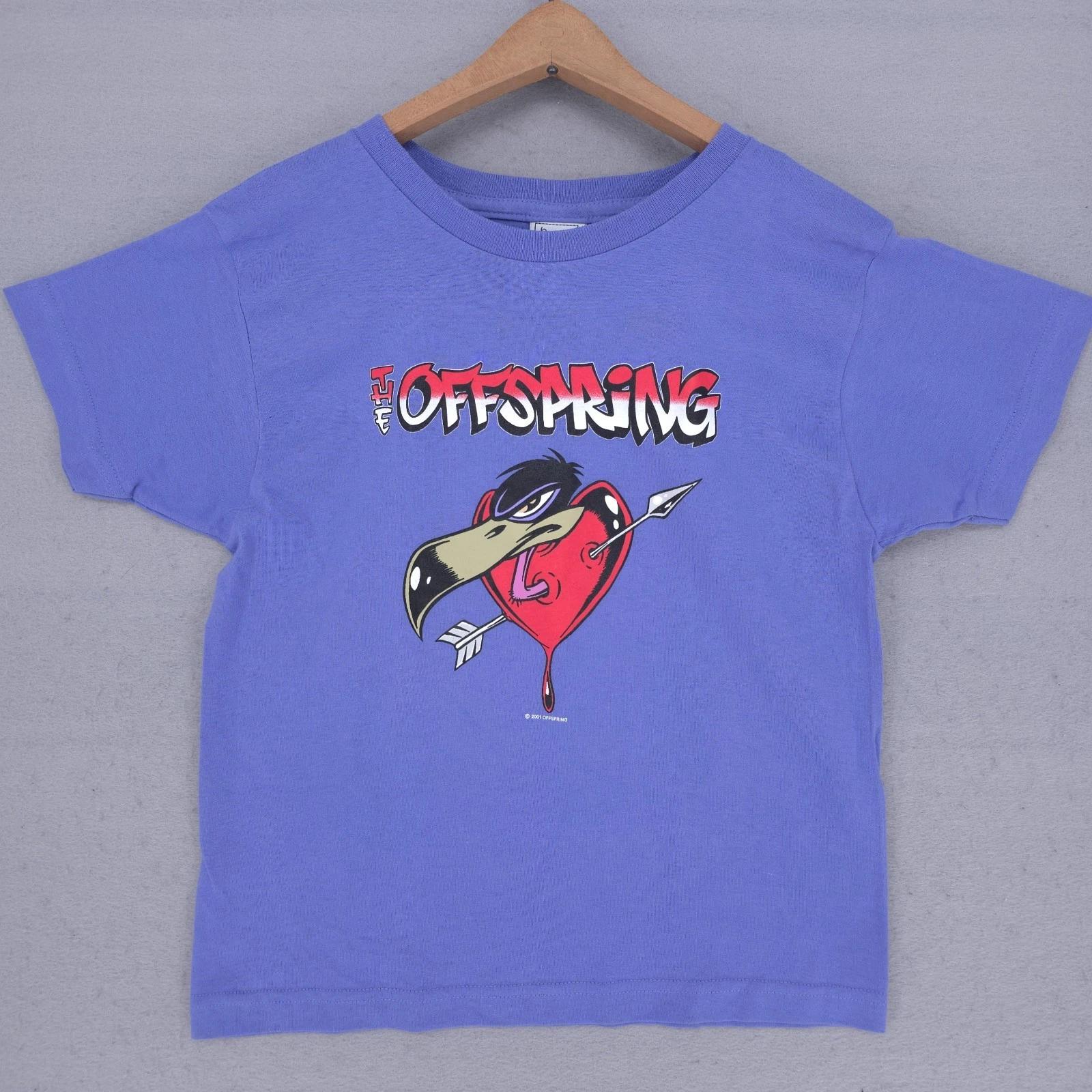 

Vintage The Offspring T-Shirt Womens Medium Purple Y2K Band Vulture Girl Punk 2001 XL