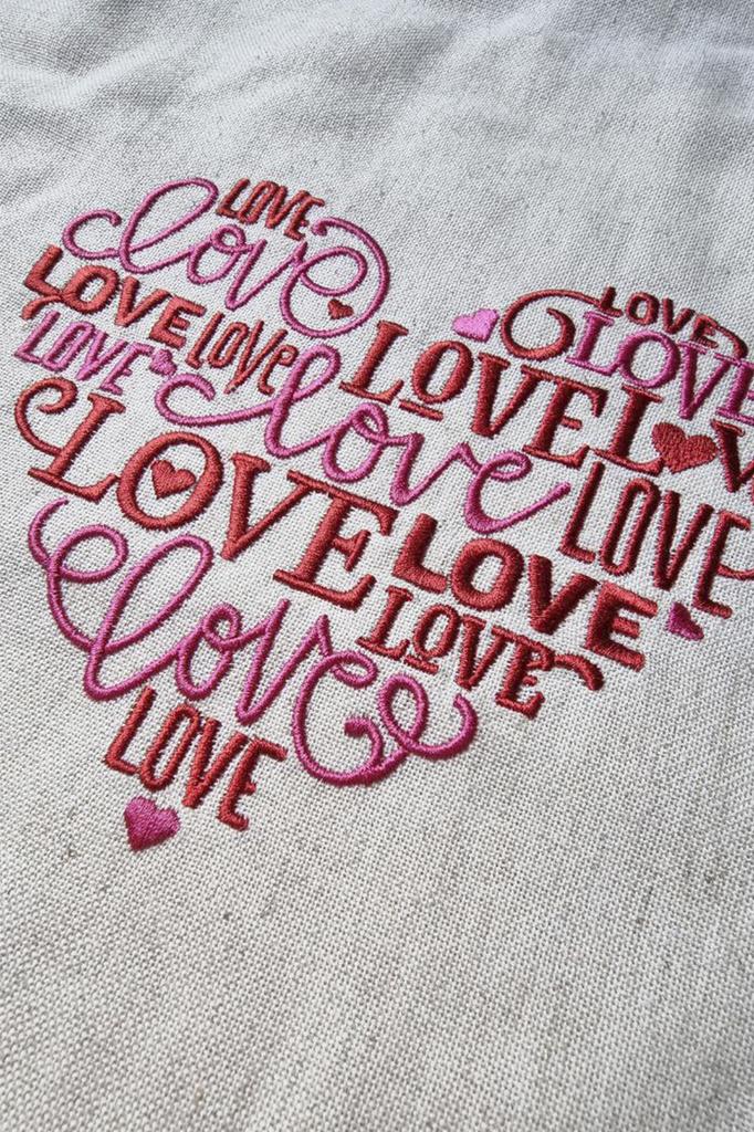 Shopper Bag with Embroidery Heart LB781 NeedleWoman Beige (39681005)
