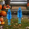 Halloween Outdoor Decor Yard Signs Scary Doll 40cm Metal Twins Spooky Garden Stakes For Yard, Patio Garden Spooky Carnival Theme