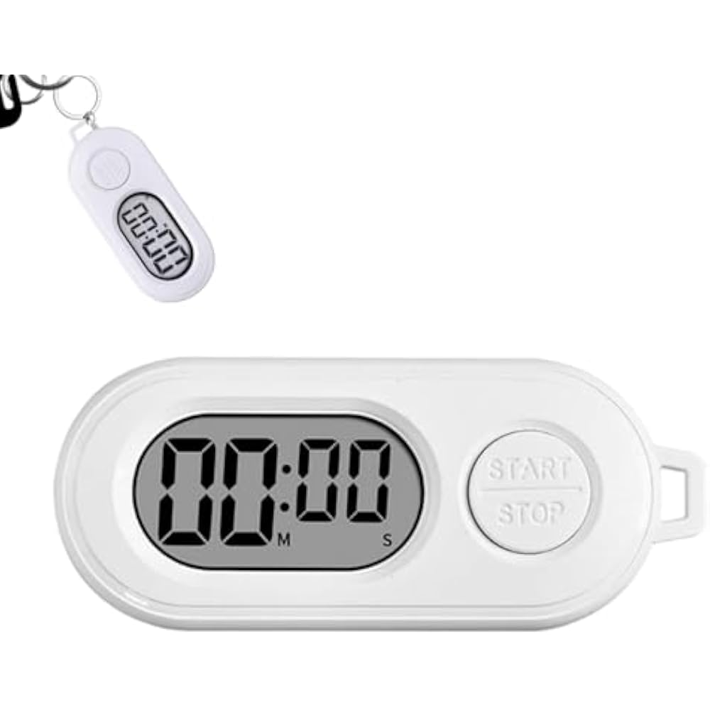 BTTime Sports Timer Stopwatch, Small LCD Display, Large Screen, Waterproof, Portable Study Timer,...