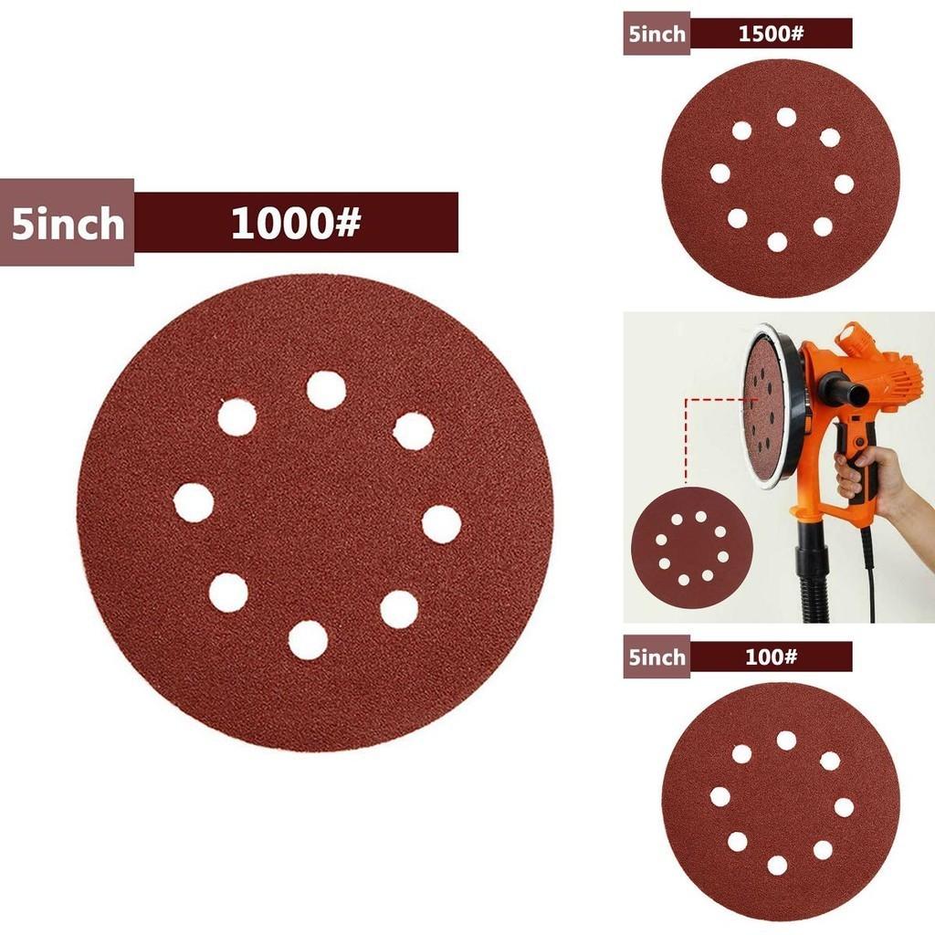 Premium Quality 5-inch 8-hole Sanding Discs With Superior Wear-resisting Alumina