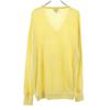 IZOD LACOSTE 90s Made in USA Old Long sleeve V neck sweater L yellow knit Men's Used