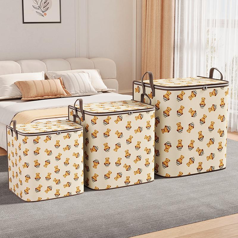 Large Capacity Clothes Storage Bags Closet Organizers Storage Bins Foldable Storage Toy Containers Box Dust-Proof Moving Bag