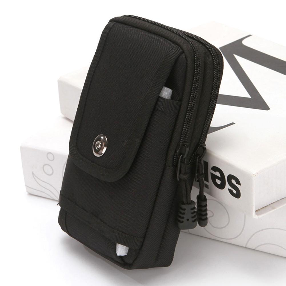 2Pcs Oxford Fanny Pack with Multi Pockets Phone Pounch with Carabiner Belt Pack Waist Bag for Men and Women