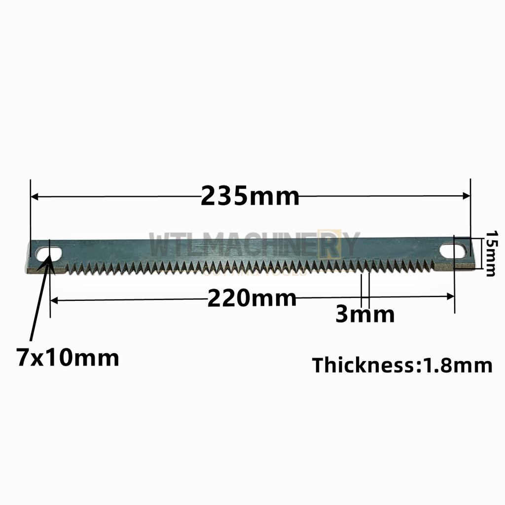 5Pieces Packing Machine Serrated Cutting Blade Width 15mm Cutting Tooth Knive