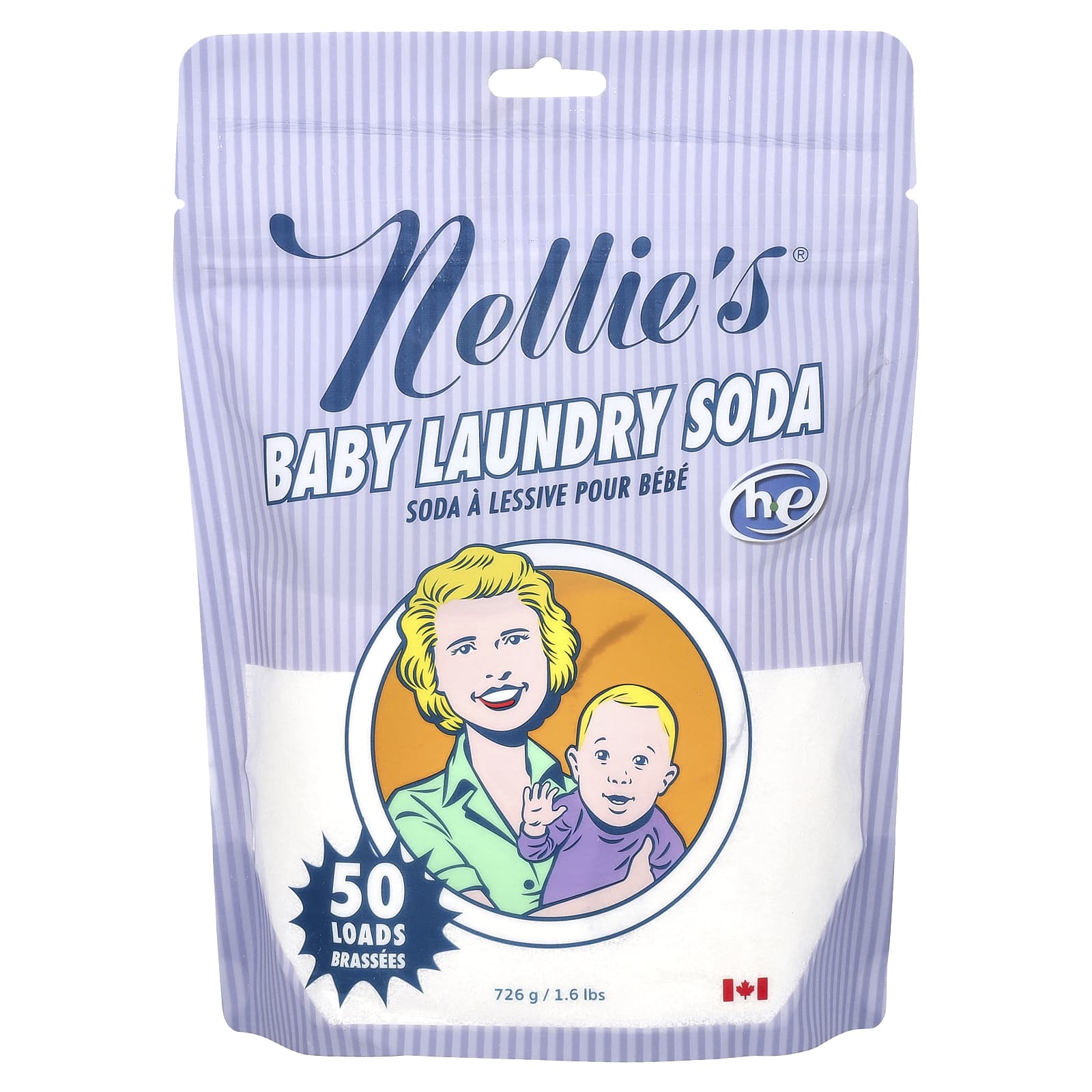 

Nellie S, Baby Washing Soda, 50 Loads, 726G (1.6Lbs)