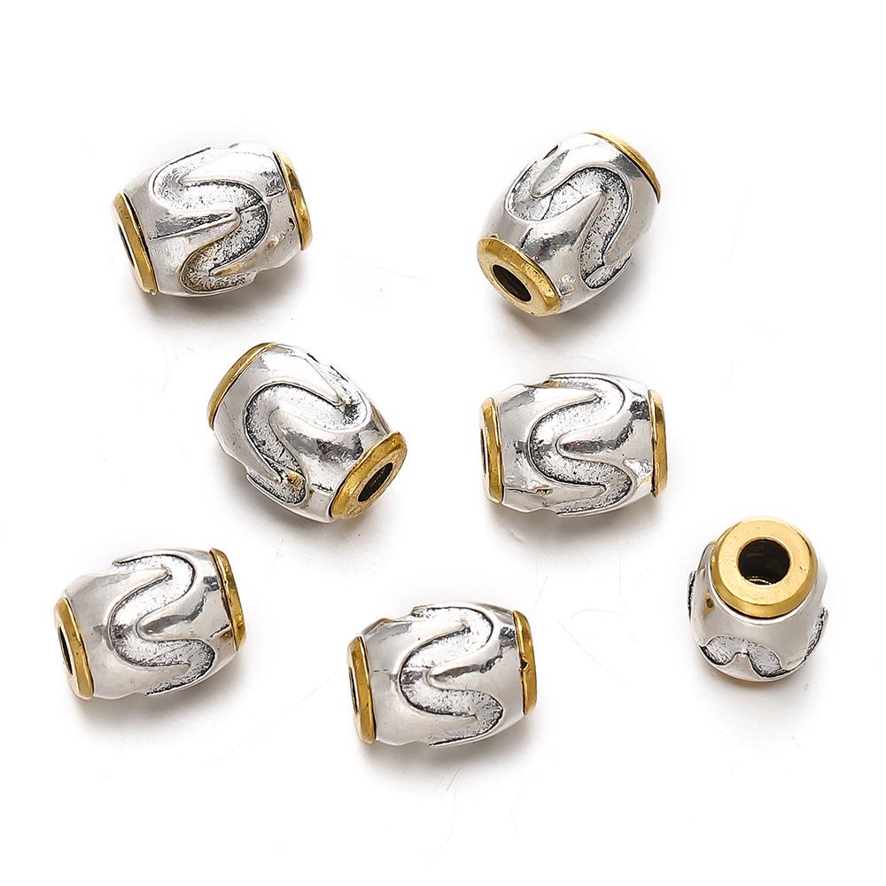 5pcs/lot Alloy Spacer Beads Metal Color Irregular Bead for DIY Jewelry Bracelet Necklace Making Findings Supplies Accessories