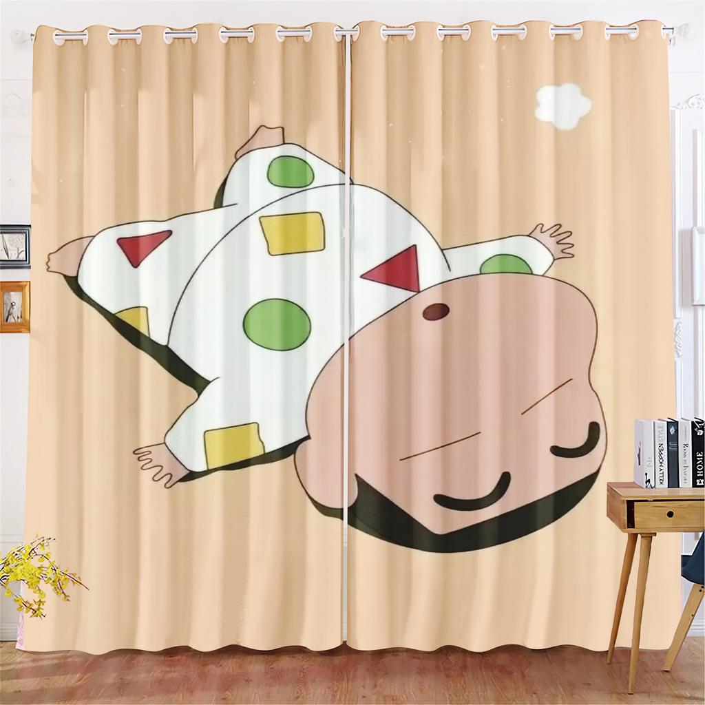 Crayon Shin-chan 3D Digital Print Curtains Cartoon Window Blackout Curtain Bedroom Fashion Style Home Decor Cute Anime Findings