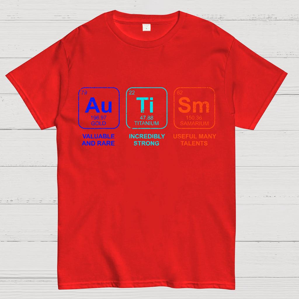Autism Periodic Table Cotton Summer Casual Cool Loose T-Shirt