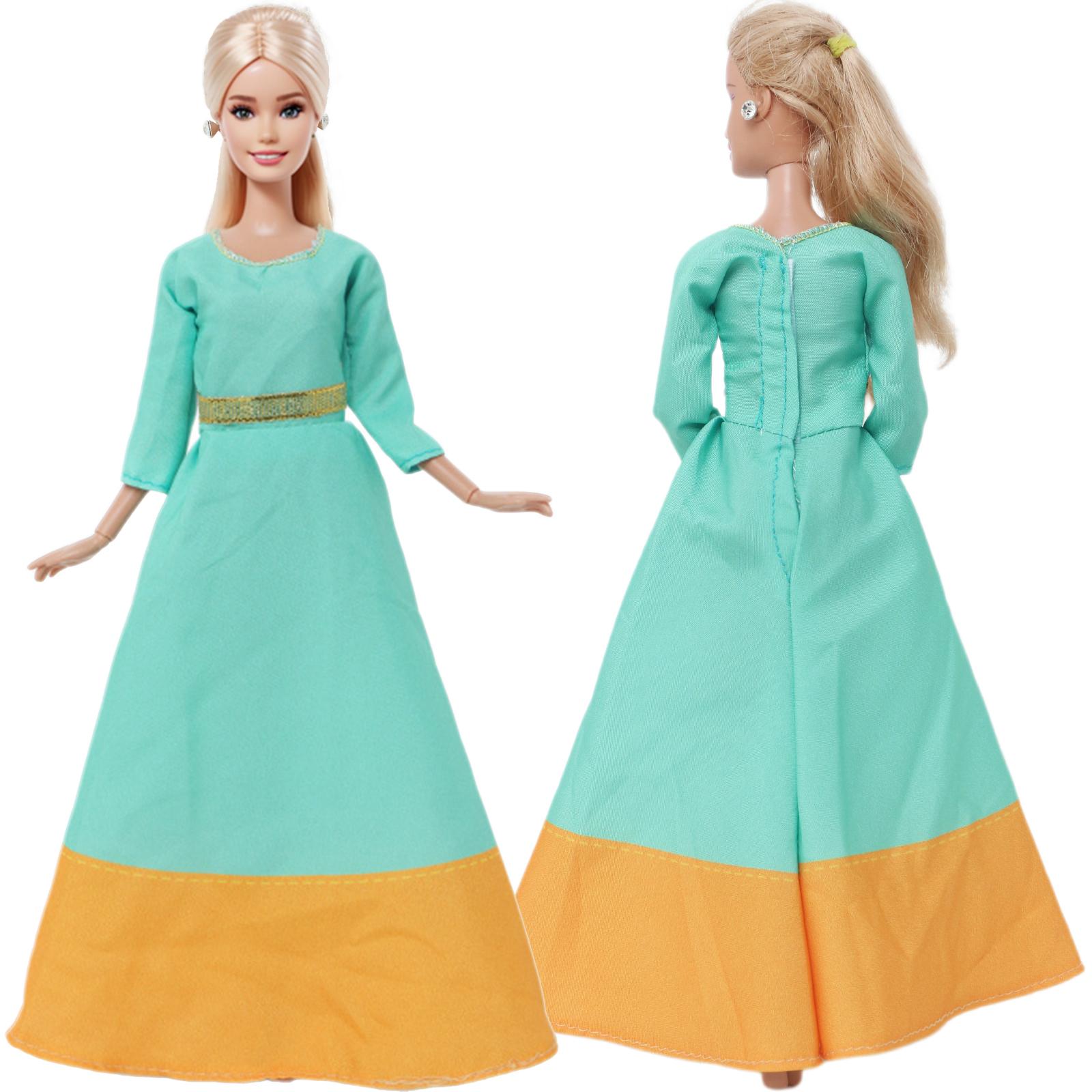 

1x Наряды принцессы для куклы, вечерние бальные платья, одежда для 30-сантиметровой куклы, аксессуары 1/6, куклы 11,5 дюймов, игрушка для девочки(НЕТ КУКЛ) зелёный