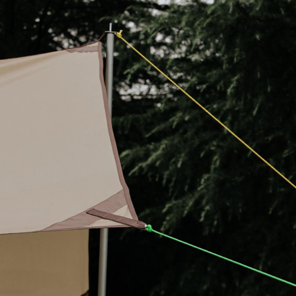 4 Pcs 49.2FT 4mm Reflective Camping Guyline Rope Black 2Pack with Cord Adjusters 4Pack, 1 Set