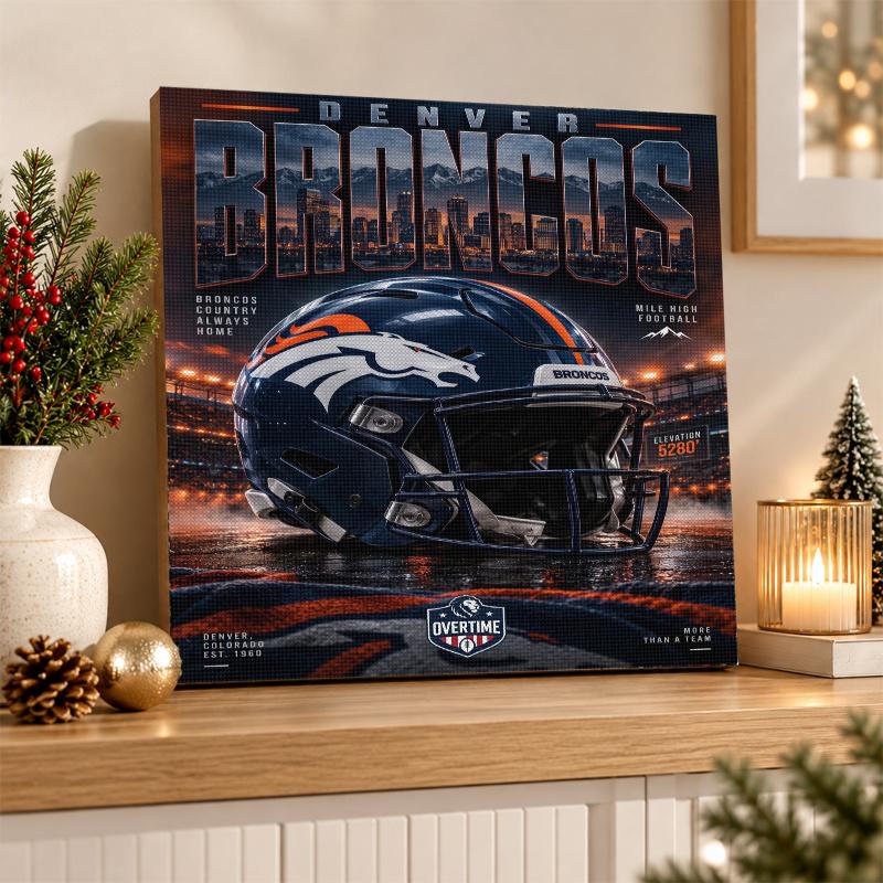 Denver Broncos Diamond Painting Kit 5D Full Drill DIY Diamond Mosaic Wall Art Home Decor
