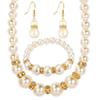 4Pcs/Set Long Necklace Simulated Pearl Jewelry Set Bridal Wedding Jewelry  Jewelry Gift