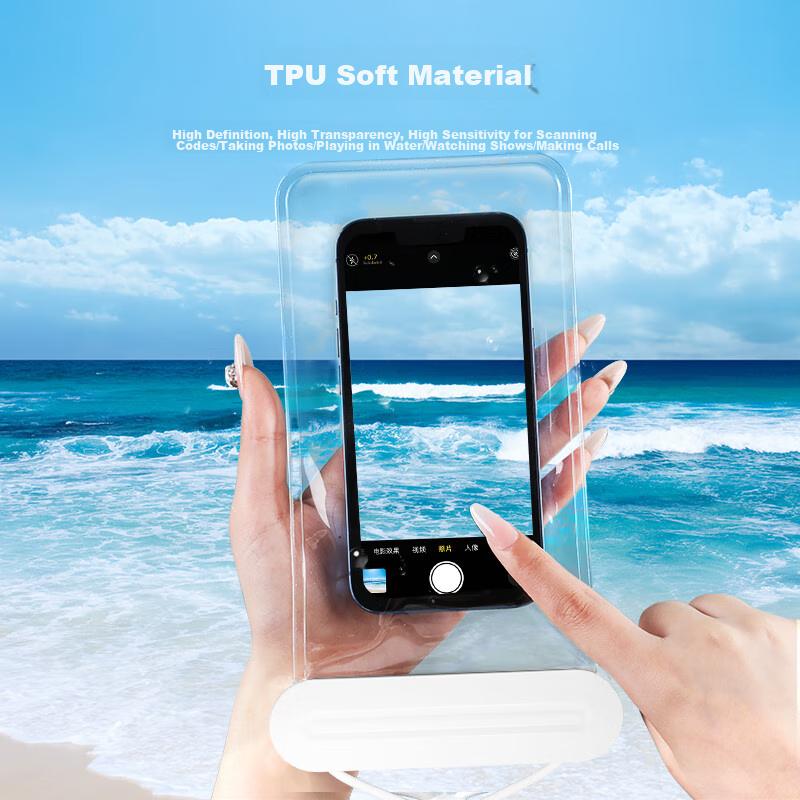 Etravel Waterproof Phone Case, Fully Waterproof, Touchscreen Compatible, IPX8 Rating, for Swimming, Rafting, Hot Springs, Blue Color