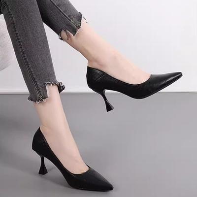 Fashion Woman Pumps Pointed Toe Formal Shoes for Women Thin Heels Moccasins Black Elegant Dress Popular with Discount Summer 2024 Trend