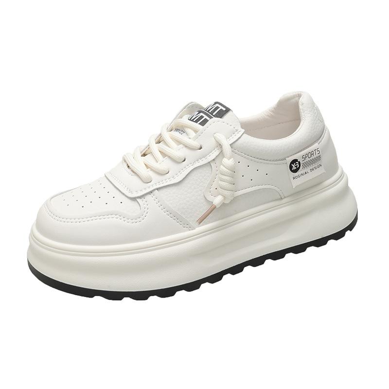 

Korean version of thick-soled heightening little white shoes for women in the summer of 2024, new breathable soft-soled versatile casual sports board 40 чорний