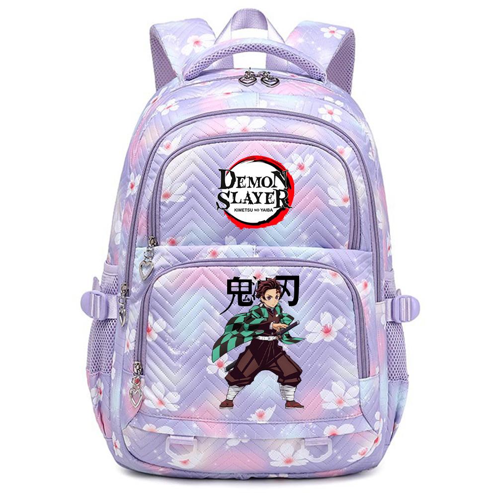 Anime Demon Slayer Printed Backpack Schoolbag Student Teenager Bookbag for Boy Girl Backpack Large Capacity Waterproof Travel Bag Mochila Rucksack