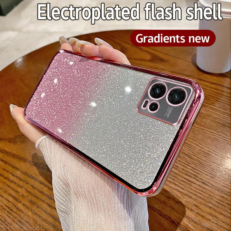 

Чехол для Motorola Moto G72 Moto XT2255-1, чехол для телефона, блестящий, силикон, мягкий, с покрытием для объектива камеры For Moto G72