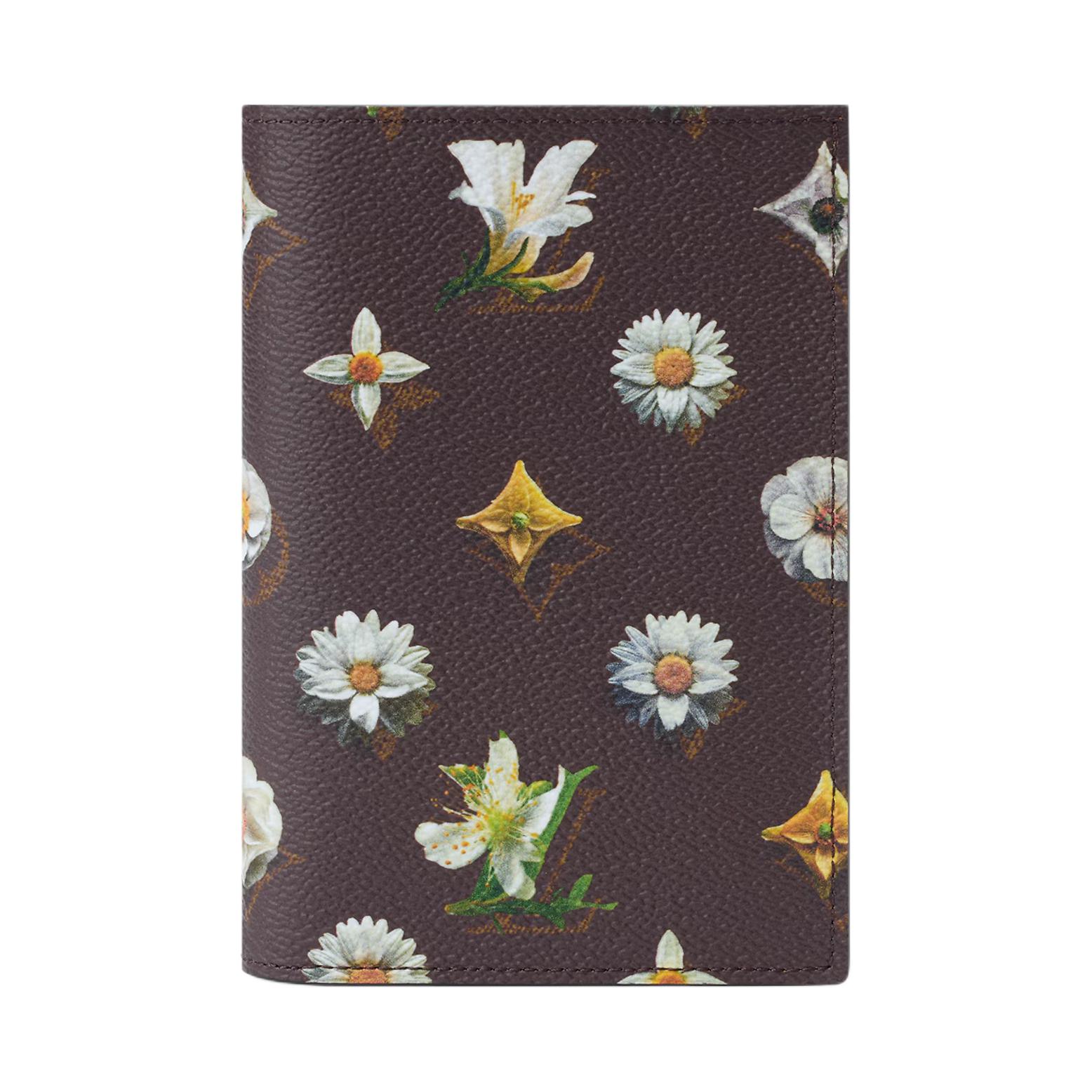 

Louis Vuitton Denim Floral Print Coated Canvas Passport Holder Men accessories Brown M27548 Box(Basic Set+Box)