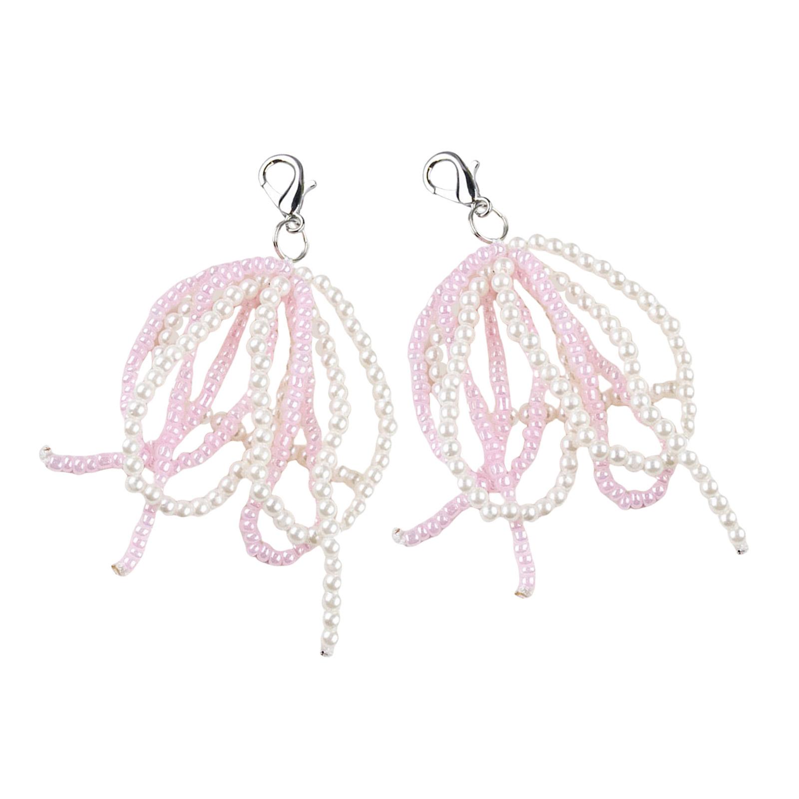 

2Pieces Elegant Bowknot Shoe Pendant Bag Decoration Shoe Accessary Shoe Charm Key Adornment Suitable for Daily Party