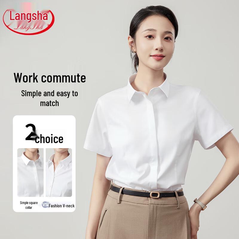 Langsha Women s Professional Short Sleeve Shirt 37