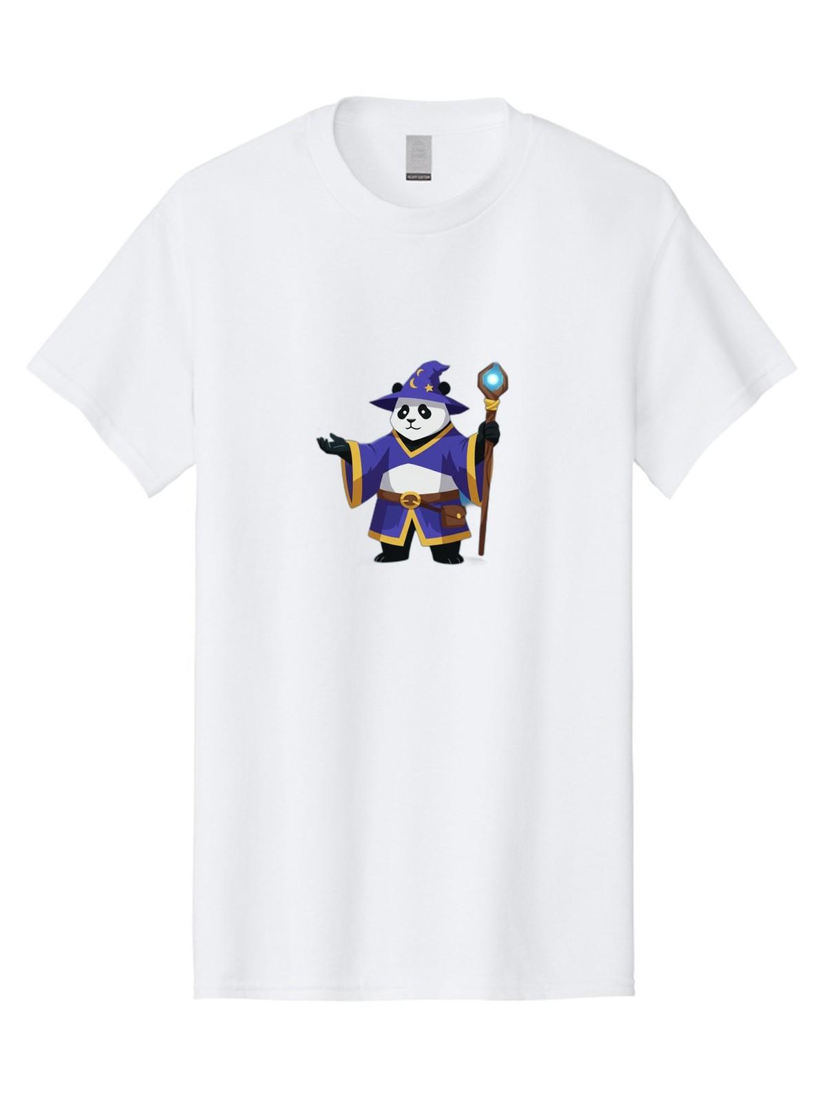 Panda-Wizard-1 Mens Graphic Tee, 100% Cotton, Casual Summer Wear S разноцветный