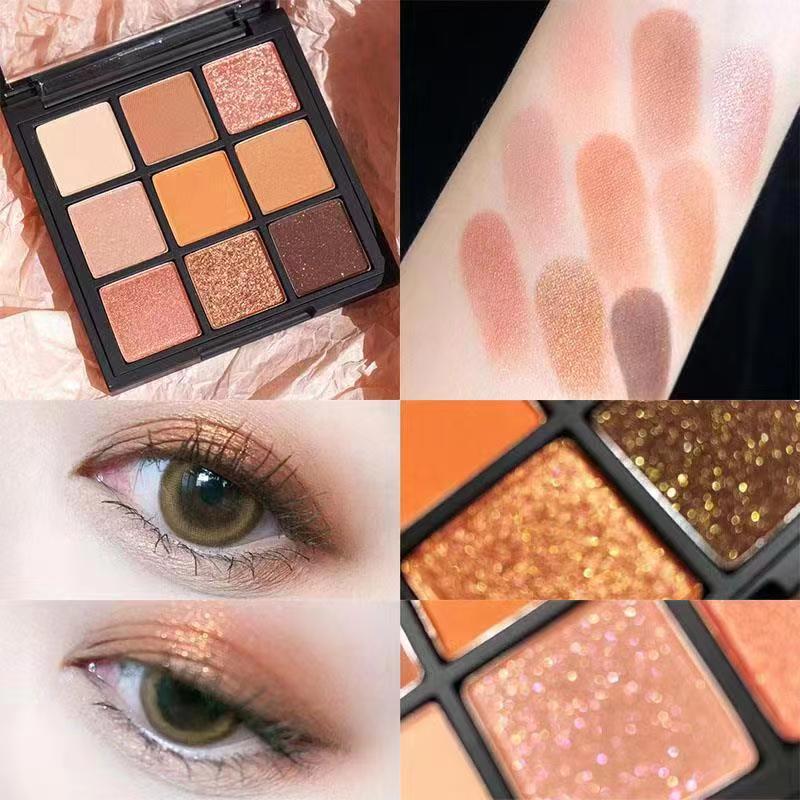 DIKALU Nine-Color Oatmeal Nude Matte Eyeshadow Palette - Earth Tone Autumn Collection