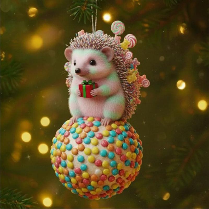 Portable Flat Acrylic Ornament With Hanging Rope For Simple Attachments To Trees Window And Seasonal Displays