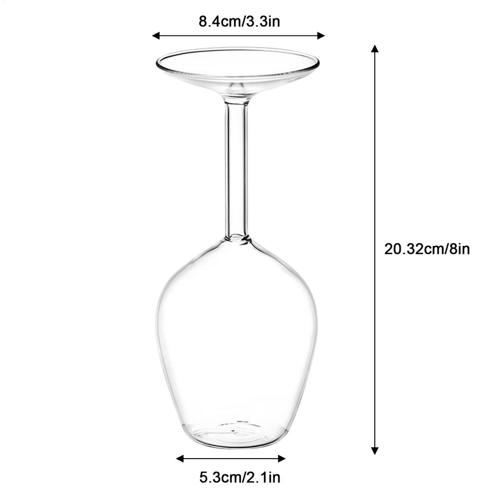 

New Upside Down Wine Glass 14oz Long Stem Red Wine Cup With Fun Inverted Design Unique Christmas Gift For Cocktail Beer Drinks 14 fl oz