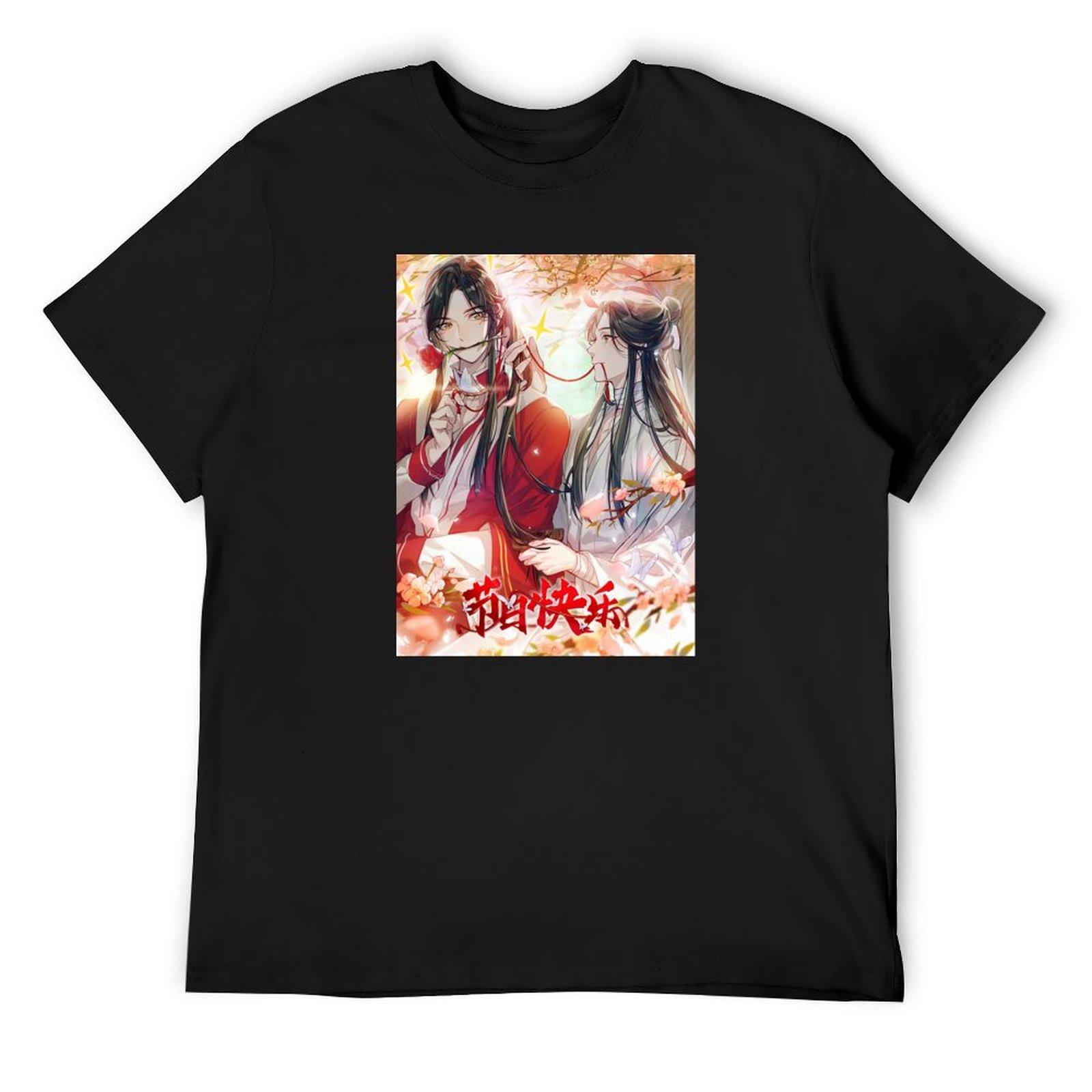 

Hualian T-Shirt vintage anime shirt oversized t shirt funny t shirts for men 4XL