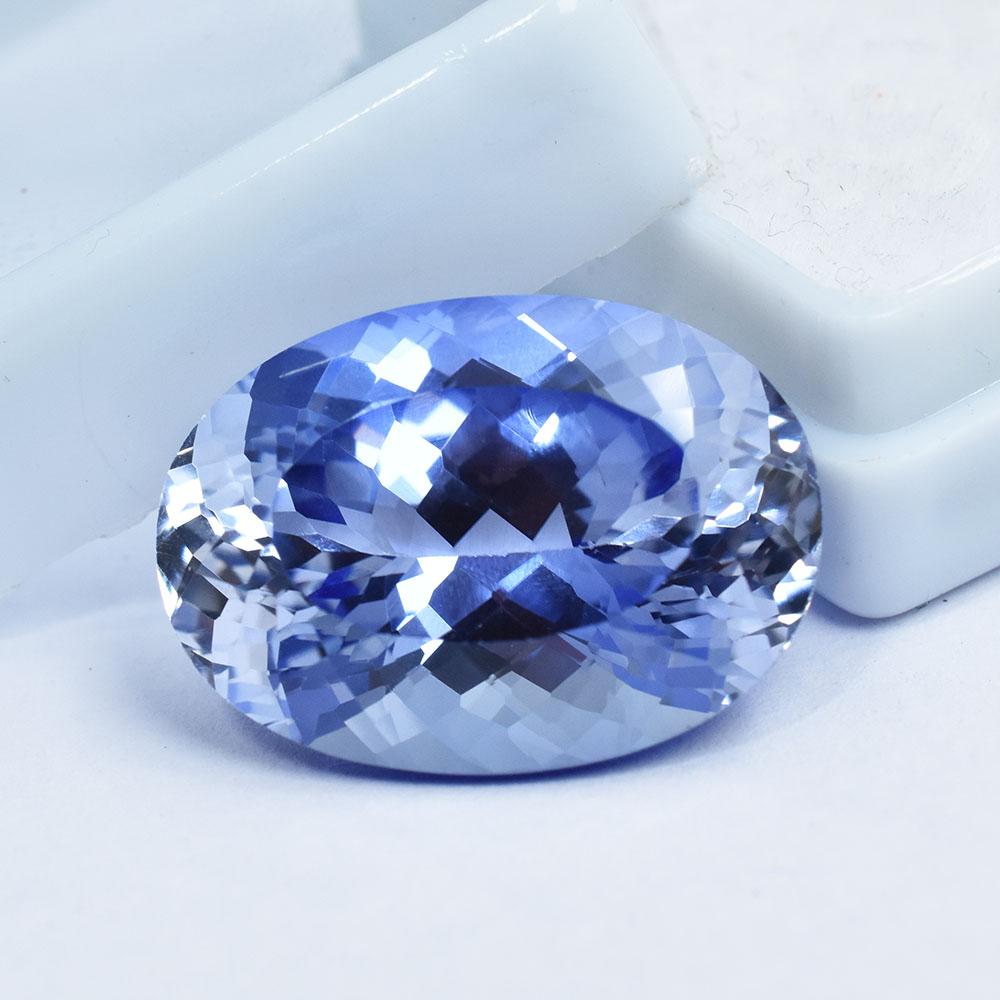GORGEOUS VVS OVAL HEATED ONLY CEYLON BLUE SAPPHIRE NATURAL 21 Ct Loose Gemstone