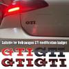AABIK1 Metalen GTI Logo Auto Achterklep Embleem Zijstickers voor Volkswagen VW Golf 4 5 6 7 8 Polo Jetta Tiguan Passat