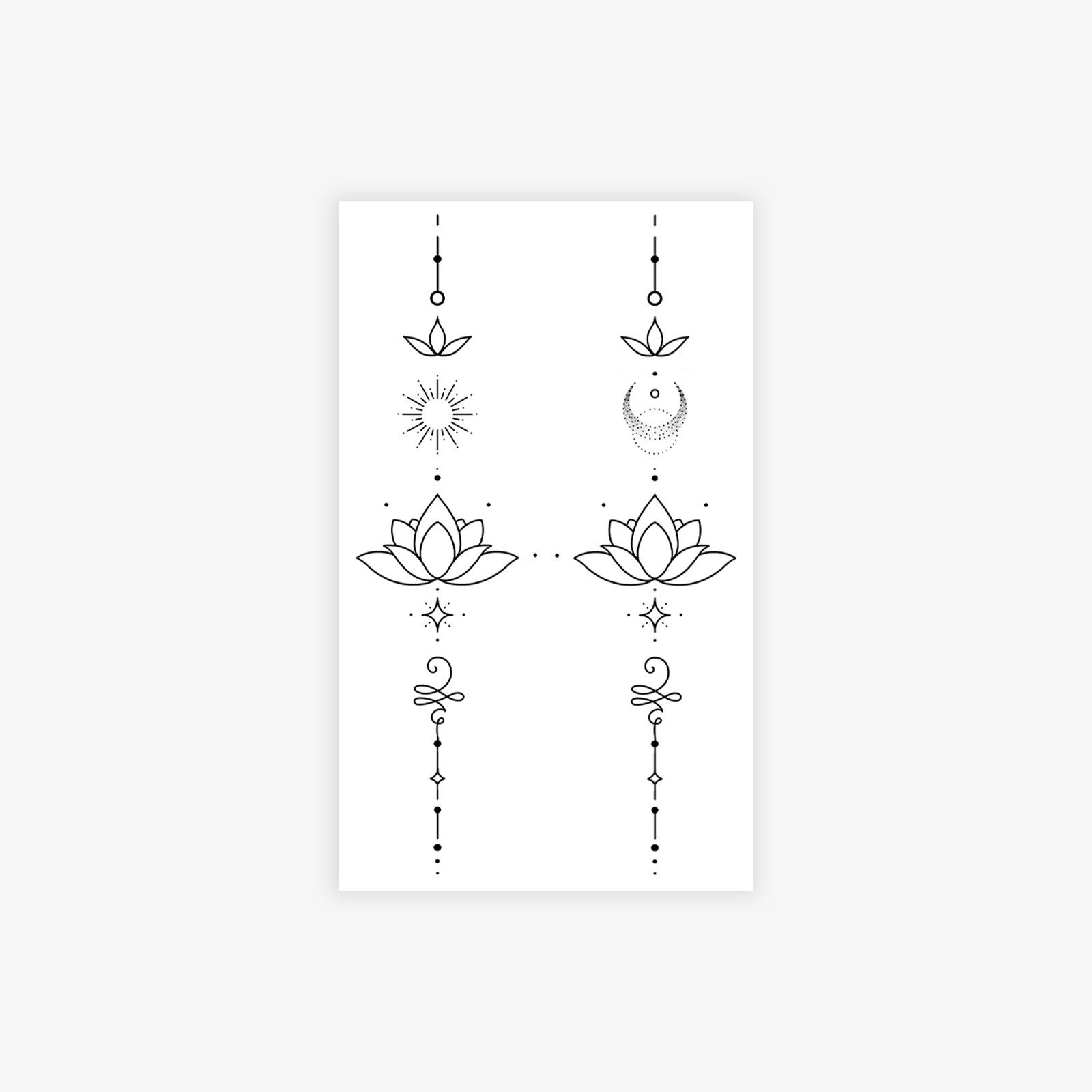 

Buddhist Lotus Tattoo Sticker Waterproof And Long-Lasting Zen Arm Model Simulation Tattoo Sticker 6*10